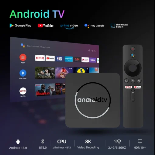 Q1 ATV Android 13 4K HDR Smart TV Box