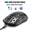 Ratón de juego Bluetooth 3 modos, recargable