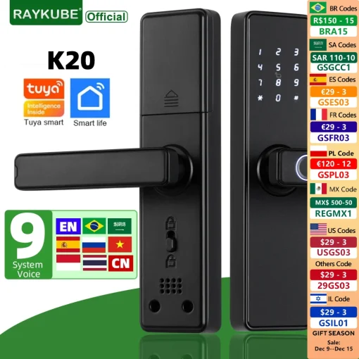 Raykube K20 Tuya Bluetooth Cerradura