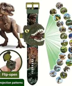 Reloj Electrónico Infantil con Proyección de Dinosaurio en 3D