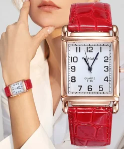 Reloj Mujer 2023 Rosa Cuadrado