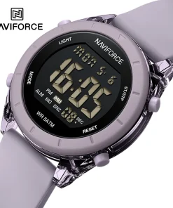 Reloj NAVIFORCE para mujer, casual, salvaje, 50m, impermeable, LCD, digital, electrónico