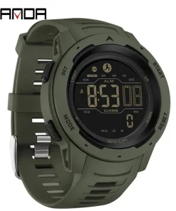 Reloj SANDA deportivo con podómetro, calorías, 50M, LED, digital, militar, 2145