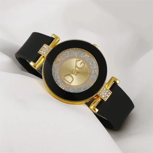 Reloj de cuarzo para mujer, silicona, simplicidad, diamantes