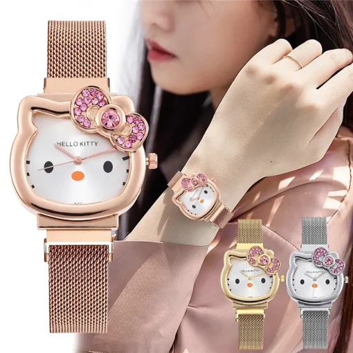 Reloj de mujer con correa magnética de Hellokitty