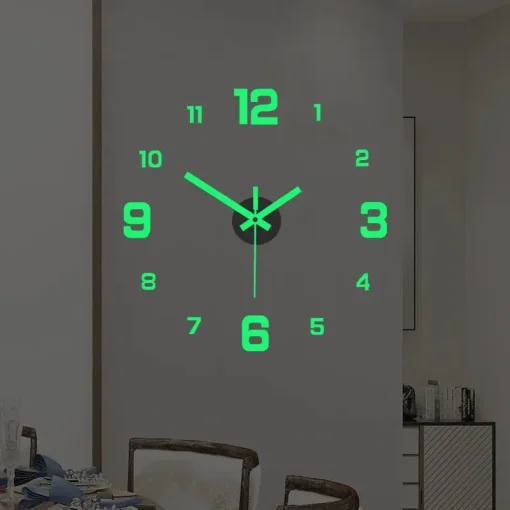 Reloj de pared LCD luminoso, sencillo y creativo