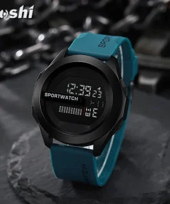 Reloj deportivo Posh para hombres, digital de lujo, cronómetro luminoso, impermeable