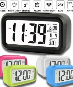 Reloj despertador LCD digital con termómetro