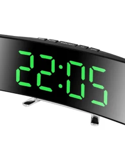 Reloj despertador digital LED creativo curvo