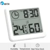 Reloj digital de pared con temperatura, humedad