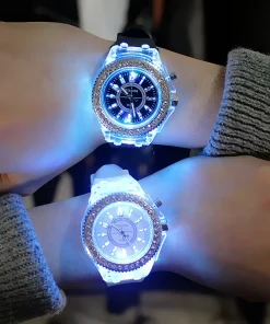 Reloj luminoso LED de moda para hombre y mujer