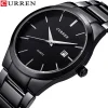 Reloj para hombre CURREN, moda simple, correa de acero delgada, resistente al agua