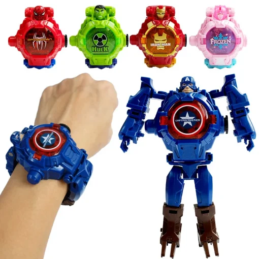 Reloj para niños de Spiderman de Iron Man de Marvel de dibujos animados