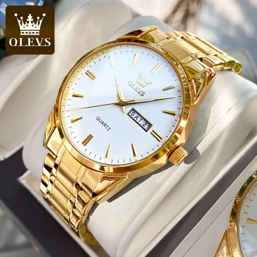 Relojes de pulsera clásicos OLEVS de oro