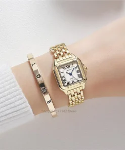 Relojes de pulsera cuadrados de moda para mujer 2024