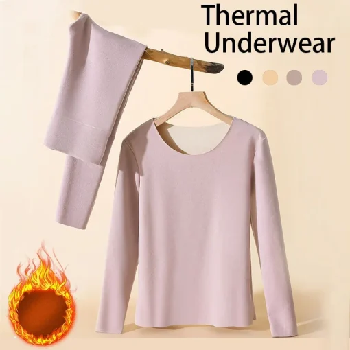 Ropa interior térmica para mujer, 2 piezas