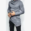 Sudaderas con capucha de bolsillo desequilibrado y manga larga, ropa deportiva para hombre, camisetas de baloncesto, sudadera de cuello alto de otoño para hombre, tops 5XL