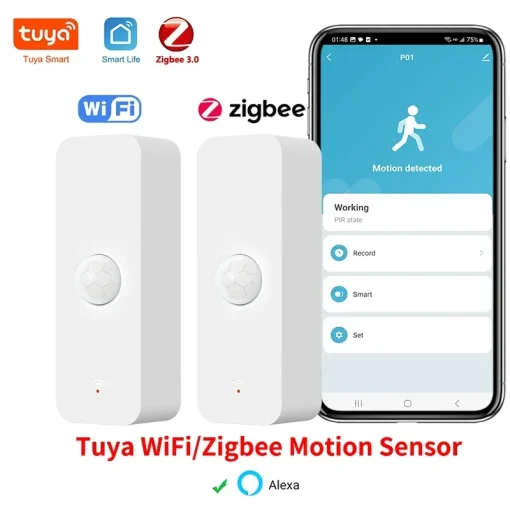 Sensor de movimiento PIR WiFi ZigBee Tuya