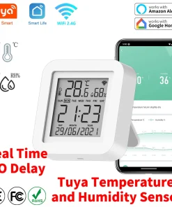 Sensor de temperatura y humedad Tuya WiFi para Hogar Inteligente