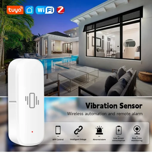 Sensor de vibración Tuya Smart Life ZigBee