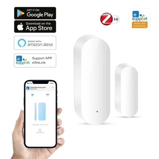 Sensor inteligente de puertaventana Zigbee para casa inteligente