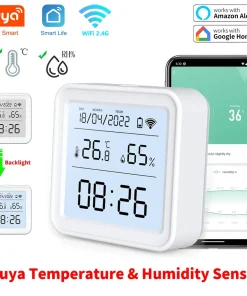 Sensor inteligente de temperatura y humedad Tuya WiFi