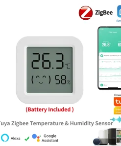 Sensor temperatura y humedad ZigBee Tuya para hogar inteligente