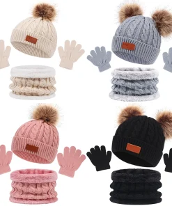 Set de invierno gorro, bufanda y guantes para bebés