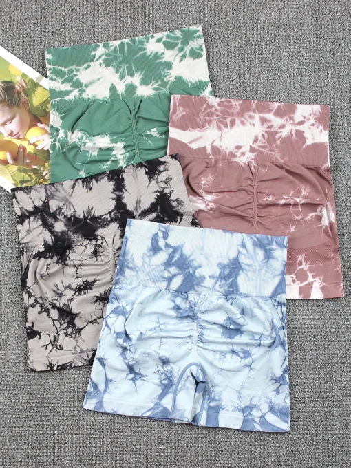 Shorts deportivos Tie Dye para mujer