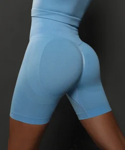 Shorts sin costuras para mujer, Shorts de yoga, Shorts para entrenar glúteos y gimnasio, Shorts deportivos de cintura alta, Ropa deportiva para mujer