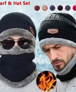 Sombrero de lana de forro polar de invierno, gorros cálidos