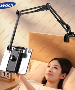 Soporte de tablet para cama con brazo largo de metal