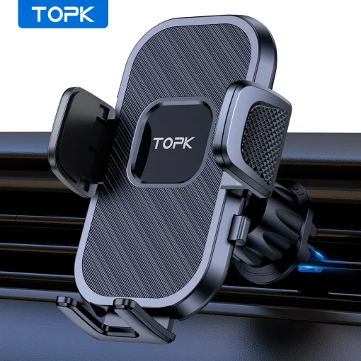 Soporte para teléfono de coche TOPK [para teléfonos grandes y fundas gruesas]