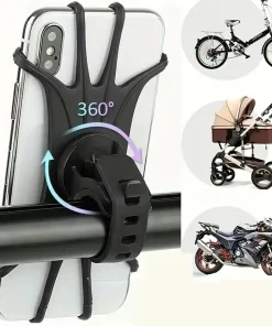 Soporte silicona para móvil en bici y moto