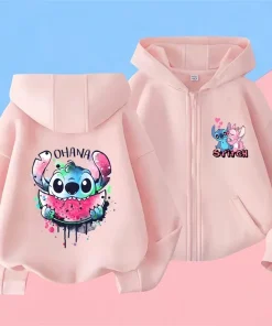 Sudadera Stitch con cremallera para niños y niñas