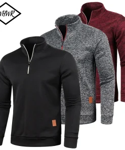 Sudadera de primavera para hombre con media cremallera