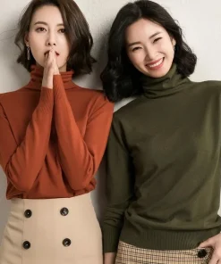 Suéter de punto coreano cálido para mujer, invierno, otoño