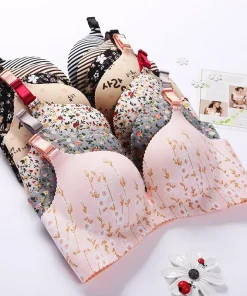 Sujetador sin costuras estampado floral para mujer