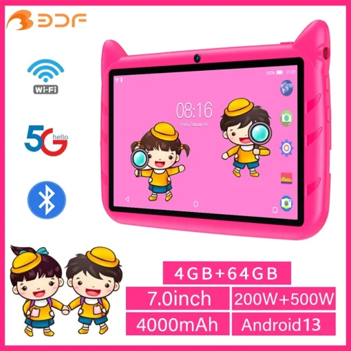 Tablet infantil BDF de 7 pulgadas, Android 13