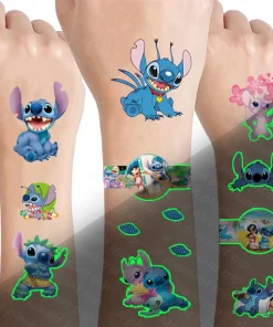 Tatuajes brillantes luminosos de Stitch nuevos