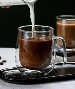 Taza de cristal de borosilicato