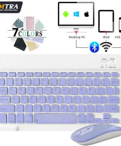 Teclado Bluetooth inalámbrico mini para iPad, teléfono, tableta