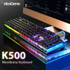 Teclado K500 con cable, para oficina y juegos