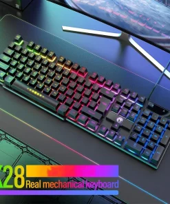 Teclado de ordenador ergonómico para juegos