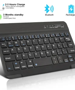 Teclado inalámbrico Bluetooth para PC, tableta, móvil, iPad