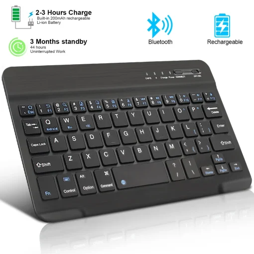 Teclado inalámbrico Bluetooth para PC, tableta, móvil, iPad