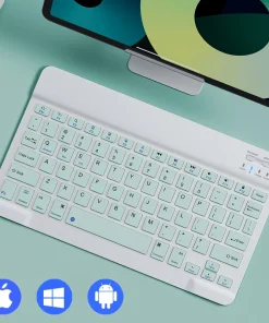 Teclado inalámbrico compatible con Bluetooth para Android, iOS, Windows