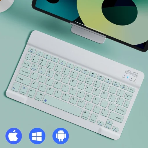 Teclado inalámbrico compatible con Bluetooth para Android, iOS, Windows