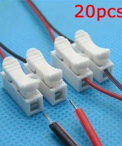 Terminales sin tornillos de 20 piezas, conectores de cable rápidos, sin soldadura