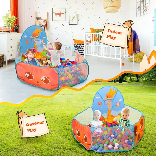 Tienda de piscina de bolas infantil plegable y portátil